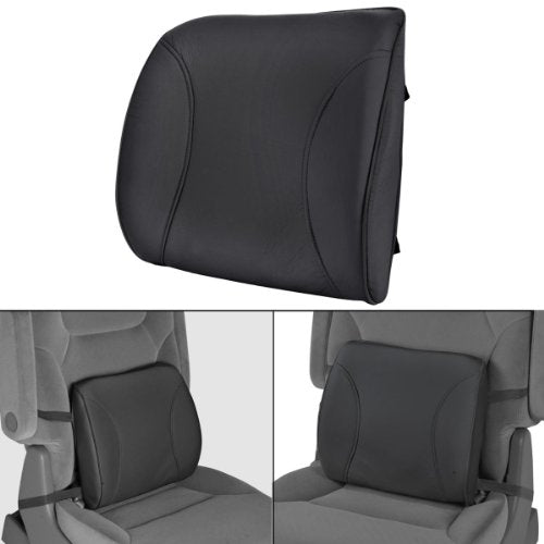 BDK BS-300-BK Durable Foam Lumbar Support 3D Balanced Firmness Cushion-Lower Back Pain Relief-Best for Office Chair, Car Seat, Recliner, Black - color: Black