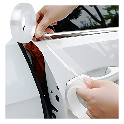 Car Door Entry Guard, Clear Trim Guard/Cover for Car Door Sill, Edge, Rear Bumper, Anti-Collision Protector Film Universal for Most Cars, Vehicles, SUVs (1.2"x197", Transparent) - color: Transparent, size: 1.2" x 197"