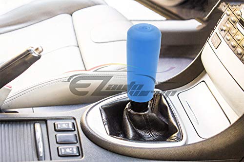 EZAUTO WRAP Blue Shift Knob Stick Frosted Matte Crystal Bubble Long Throw Gear Shifter 20cm - color: Matte Blue, size: 20cm
