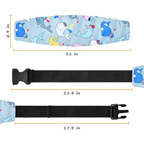 Baby Carseat Head Support,Car seat Straps Pillow Support Ban,Stroller Neck Relief Strap Headrest,Slumber Sling Sleep Positioner for Toddler Infants Child Children Kids(Blue Owl -1 Pack) - color: Blue Owl -1 Pack