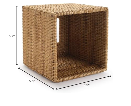 Rattan Tissue Box Cover Square, Hand Woven Wicker Tissue Holder, 5.5 x 5.5 X 5.7 inch, Natural - color: Natural, size: Square (5.7"H)