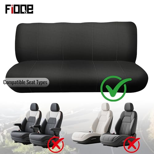 Front Bench Seat Covers for Chevy 1973-1999 C/K Series Full Size Classic Trucks Without Headrests, Air Mesh Fabric Composite Soft Foam Lining Bench Seat Protector-Black - size: Wear-Resistant Composite Fabric