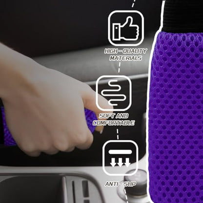 2 PCS Car Gear Shift Knob Cover & Car Handbrake Cover, Anti-Slip Breathable Comfortable Handbrake Gear Shift Protector, Car Interior Accessories Universal for Most Car