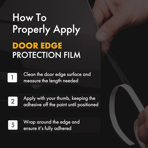 XPEL Door Edge Guard Protection Film Roll, 1/2" x 100' - Car or Truck Doors, Protective Barrier Against Minor Scratches, Paint Chips, Door Edge Impact, and Dings - Prevents Damage and Possible Rust - size: ½ Inch x 100 Foot