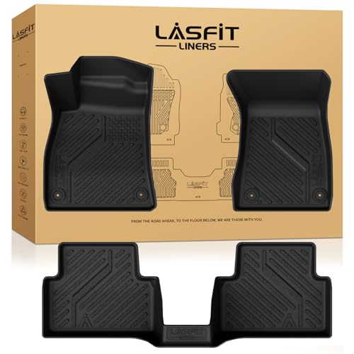 LASFIT Floor Mats for Audi A5/S5 2025-2026(New Body), TPE All Weather Protection Custom Fit 1st & 2nd Row Floor Liners for Audi A5/S5 Automotive Accessories Car Mats, Black, Easy to Clean - size: 3)2025-2026|For Audi A5 New Body|Floor Mats