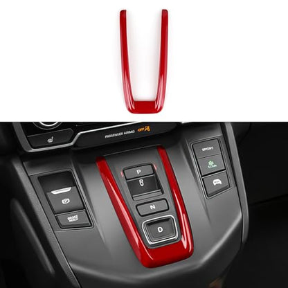 Hybrid Center Gear Shift Panel Decals for Honda CRV 2017 2018 2019 2020 2021 2022 Accessories CR-V ABS Interior Stickers, Red - color: Hybrid Center Gear Shift, Red