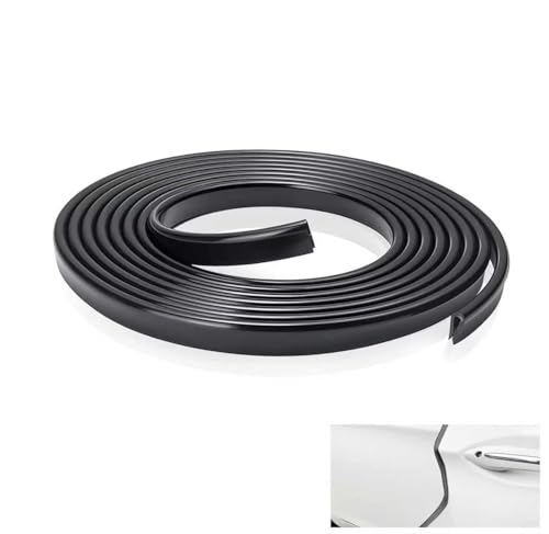 Car Door Edge Protector, 16.4Ft Anti-collision Silicone Trim, U Shape Soft Car Door Edge Protection Strip, Universal for Most Cars, Trucks, SUVs (Black) - color: Black