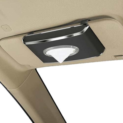 Faux Leather Car Tissue Box for Car Interior, Multi-Function Tissue Holder with Visor Clip, Armrest & Back Seat Napkin Organizer, Vehicle Tissue Dispenser Accessories (Black Hanging) - color: Black Hanging