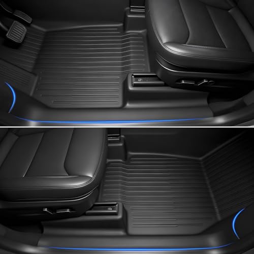 SUPER LINER 2025 2026 Tesla Model Y Juniper Floor Mats & Accessories & Extra-Thick TPE Cargo Liners CabinProtect™ for 5-Seater | All-Weather Pet & Child-Friendly System(Only fit Premium&Performance) - size: 9-Piece Set | Large