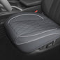 1 Pack PU Leather Quilting Front Car Seat Cover, Anti-Slip Full Wrap-Around Bottom Seat Protector Cushion with Storage Pocket, Universal Fit for Most Vehicles - color: Gray