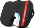 Premium Orthopedic Memory Foam Seat Cushion for Office Chair & Car Seat .Ergonomic U-Shape Coccyx Pillow for Tailbone & Sciatica Pain Relief Lower Back Problems and Long Sitting Comfort. (Black)