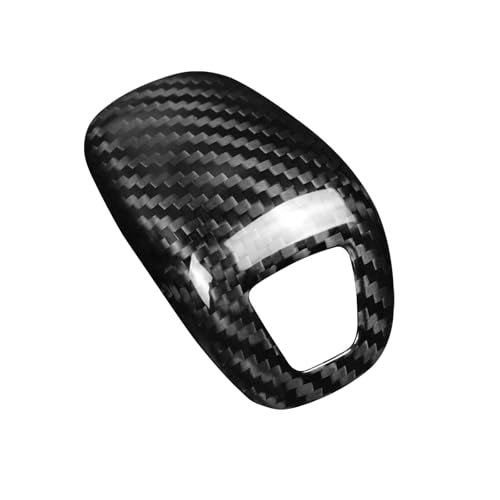 Compatible wth Carbon Fiber Gear Shift Knob Cover Automotive Shift Lever Decoration for Porsche Panamera 2017-2023 (Black)