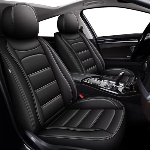 Car Seat Covers Fit for GMC Yukon 2007-2026: Luxury Leather Automotive Front Seat Covers, Car Seat Protector(2PCS Front, Black) - color: #017 Black, size: 6.Yukon 2007-2026-2 front seat covers only