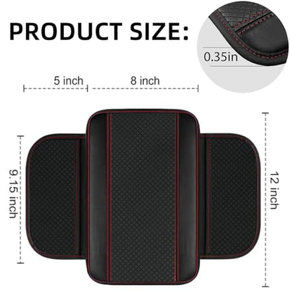 NBTEPEM 6 PCS Car Steering Wheel Cover Set, Microfiber Leather Steering Wheel Covers Universal 14.5-15 inch, Center Console Cover, Seat Belt Cushion, Cup Holder Coaster, Car Accessories Set Red - color: Black with red, size: Steering Wheel Cover Set
