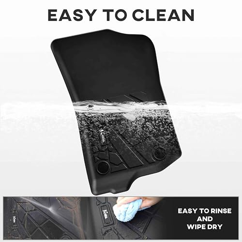 KARPAL Floor Mats for Jeep Gladiator JT 2020-2025 2026, All Weather TPE Custom Fit Floor Liners Car Mats Accessories, Front & 2nd Row - style: 2020-2026 | For Jeep Gladiator | 1st & 2nd Row