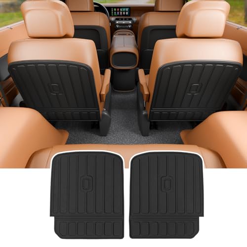 Rongtaod Kick Mats Compatible with 2026 Hyundai Palisade 7 Seater Cargo Mat Trunk Mat Back Seat Cover Protector 2nd Row Captain Chairs TPE All Weather Palisade Accessories (2nd Row Backrest Mats) - color: 26,7-Seat 2nd Row Kick Mats