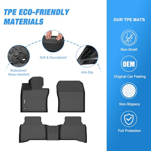 Nilight TPE Floor Mats for Toyota Prius Prime (PHEV) 2023 2024 2025 2026,All Weather Custom Fit Heavy Duty Floor Liners - color: 2023-2026 Toyota Prius Prime|PHEV