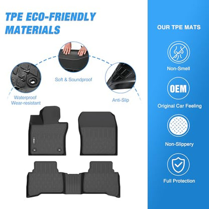 Nilight TPE Floor Mats for Toyota Prius Prime (PHEV) 2023 2024 2025 2026,All Weather Custom Fit Heavy Duty Floor Liners - color: 2023-2026 Toyota Prius Prime|PHEV