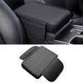 Car Center Console Armrest Pillow with 2 Storage Pockets, Memory Foam Car Armrest Cushion, Leather Car Center Console Cover for Most Vehicle (Black-Upgraded Thickened) - color: Black-Upgraded Thickened