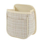 Car Trash Can Portable and Hanging 6.3" Length 3.9" Width 7.1" Height Trash Bin Fabric Beige 1 Pcs - color: Beige
