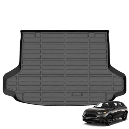 GINOWY-Cargo Liner for Honda HR-V 2023-2025 2026, All Weather 2024 HRV Trunk Mat Waterproof Cargo Mat TPE Durable Easy to Clean Non-Slip HRV Accessories Mat Black - style: For Honda HRV 2023-2026