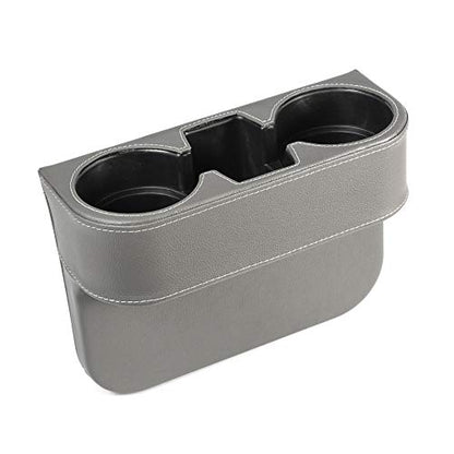 Gray Multifunctional Car Cup Holder Car Seat Organizer Gap Filler Bottle Phone Storage Organizer - color: Gray