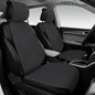 Linen Car Seat Covers Front Seat Covers - 2 PCS Durable & Non-Slip Breathable Cloth Fabric Car Seat Protector, Universal Fit for Most Automotive, Vans, SUVs, Trucks - Black