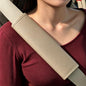 Beige Breathable PU Leather Seat Belt Covers - 2Pcs, Perforated Seat Belt Pads, Universal Fit for Car Truck SUV - color: ck-beige