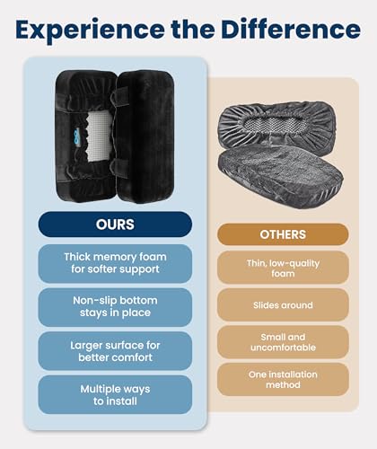 Elevate Series by Everlasting Comfort Office Chair & Wheelchair Arm Pads - Memory Foam ArmRest Covers for Desk, Gaming Chair, Arm Pillow Seat Cover Cushions & Protectors to Relieve Pressure for Elbows