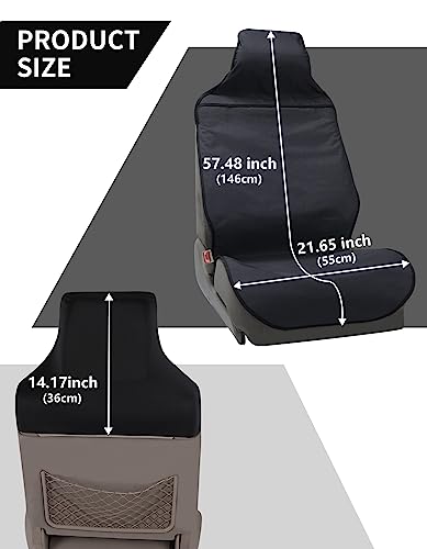 Waterproof Car Seat Cover Automotive Seat Covers for Cars Trucks and SUVs Car Seat Cover Protector Front Seats Black-2