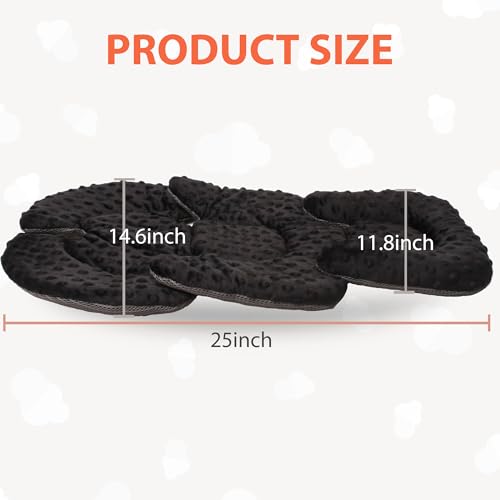Infant Carseat Insert, 2-in-1 Reversible Baby Car Seat Cushion for Newborn Toddler Head & Body Support Car Seat Pad for Carseats, Strollers, Swings, Bouncers(Black)