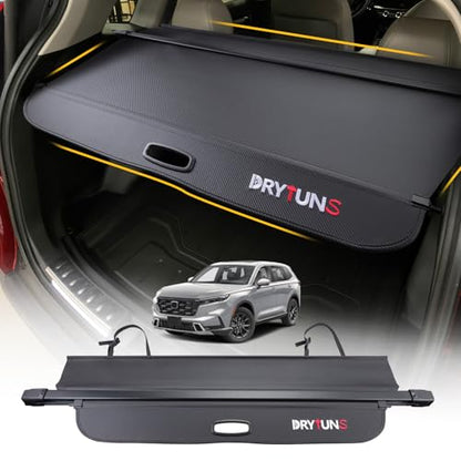 Cargo Cover for Honda CRV 2026 2025 2024 2023, Retractable Cargo Trunk Cover for Honda CRV 2023-2026, w/Extension and Straps - style: Carbon Fiber Leather - Extension & Straps