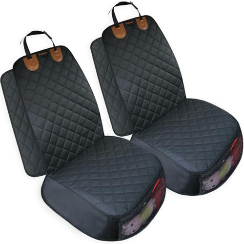 Front Seat Cover for Dogs 2PK Car Seat Covers Front Seats Pet Car Seat Cover Bucket Car Seat Cover for Dogs Front Car Seat Covers Front Seat Pet Cover - size: 19x43x5” (Pack of 2)