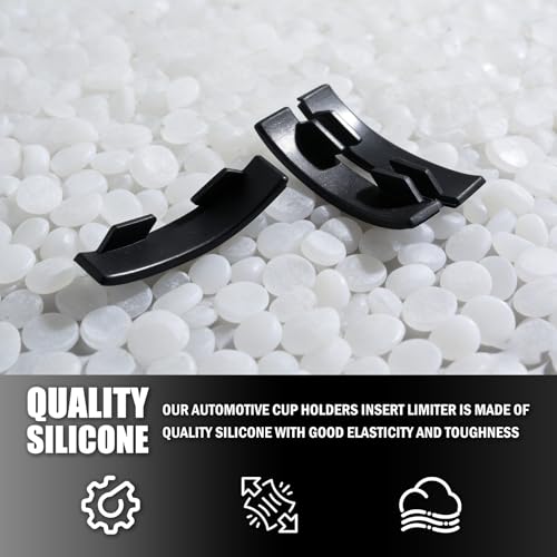 6PCS Car Cup Holder Insert Limiter Silicone,Curved Leaf Cup Holder Inserts for Car to Avoid Water Cups Shaking,Universal Self-Adhesive Cupholder Insert for Cars,SUVs