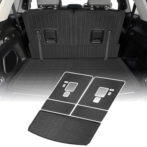 Cargo Liner Compatible with 2021-2026 Jeep Grand Cherokee L Trunk Mat Cargo Mat Back Seat Cover Protector (6/7 Seats)(Backrest Mats+Trunk Mat) - size: FOR 2021-2026 Jeep Grand Cherokee L