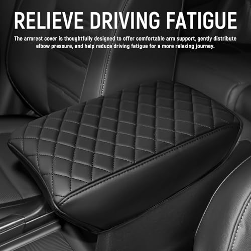 Center Console Armrest Cover Compatible with Honda 2017-2022 CRV (Include Hybrid) Accessories Leather Material Center Console Liner Protection - color: for Honda 2017-2022 CRV