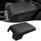 Center Console Armrest Cover for 2011-2016 Ford F250 F350 F450 Super Duty Accessories, Vinyl Leather Middle Armrest Cusion Protector, Anti-Scratch, Bucket Seat Only, Black - size: Bucket Seat, 11-16 F250-F450, black stitch