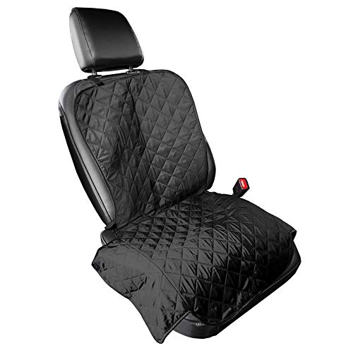 Furhaven Universal Water-Resistant Quilted Single Car Seat Protector - Black, One Size