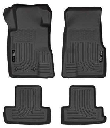 Husky Liners Weatherbeater Floor Mats | Fits 2010-2014 Ford Mustang | Front & 2nd Row, 4-pc Black - 98371