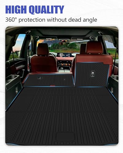 Cargo Liners Backrest Mat for Mazda CX-70 CX70 Accessories 2025 2026 with Hook&Loop Accessories Rear Trunk Mat Rear Seat Back Cover Protector All Weather Anti-Slip Split Dog Liner 3 PCS