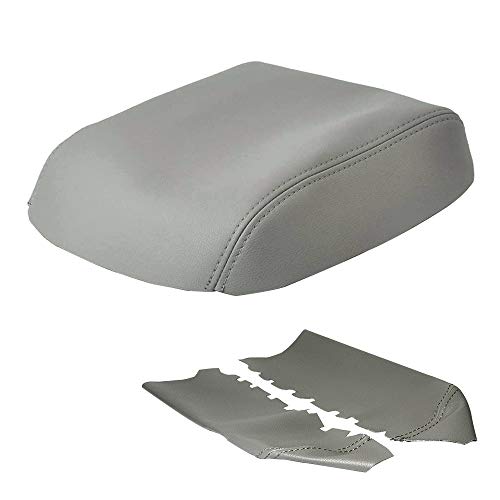 A ABIGAIL Center Console Armrest Cover Replacement for 2009 2010 2011 2012 2013 2014 2015 Honda Pilot Auto Leather Suture Console Lid Cover Replacement (Gray) - color: Gray, size: Front & Center