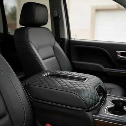 Center Console Armrest Cover Compatible with Chevy Silverado & GMC Sierra 1500 2500 3500 2014-2018, Yukon & Tahoe & Suburban 2015-2020, For Console Bucket Seat Only, Arm Rest Cushion, Anti-Scratch