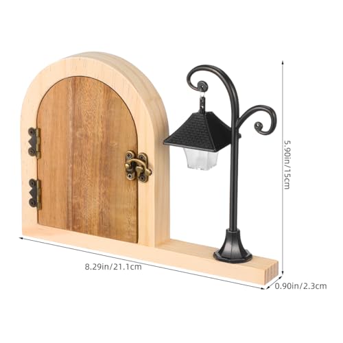 NUOBESTY Fairy Door Outlet Cover Plate Wooden Socket Protector with Glowing Night Light for Room Aesthetic Electrical Outlet Safety for Pets