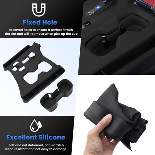 Autorder Silicone Center Console Organizer&Cup Holder for 2022-2025 2026 NX 250/350/350H/450H Accessories Seat Gap Storage Box with Cup Holder Insert Tray Anti-Scratch Gear Shift Panel Trim Cover - size: 2022-2026 NX 250/350/350h/450h