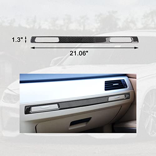 x xotic tech 1pc Genuine Carbon Fiber Car Interior Copilot Cup Holder Strip Cover Trim Compatible with BMW 3 Series E90 E92 E91 E93 2005-2012