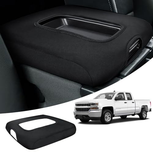 FIILINES Center Console Cover for 2014-2018 Chevy Silverado/GMC Sierra 1500 2500 3500(fit Split Bench Seat Console ONLY), Armrest Cover Pad Cushion Protector Accessories Armrest Cover Anti-Scratch - size: For Chevy Silverado/GMC Sierra 2014-2018