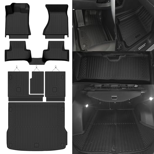 Custom Fit Floor Mats for Audi Q5/SQ5 2009-2017, All Weather TPE Floor Liners with Trunk Mat & Backrest Protectors, Odorless Full Set Interior Accessories - size: 16)Q5/SQ5 Set|2009-2007
