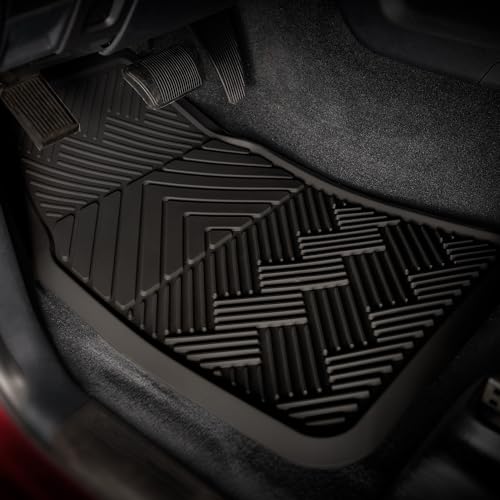ClimaTex Heavy Duty Car, Truck, Van, and SUV Automotive Floor Mat for Floor Protection, Weatherproof Deep Channel No-Slip Front and Back Seat Liner Mats, 3 Piece Set, Black - color: Black, style: 3-Piece Set
