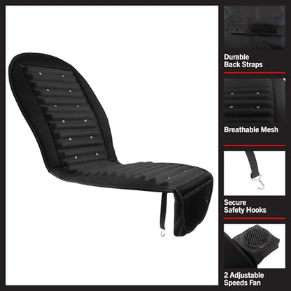 Stalwart 12V Cooling Car Seat Cushion with 6 Fans