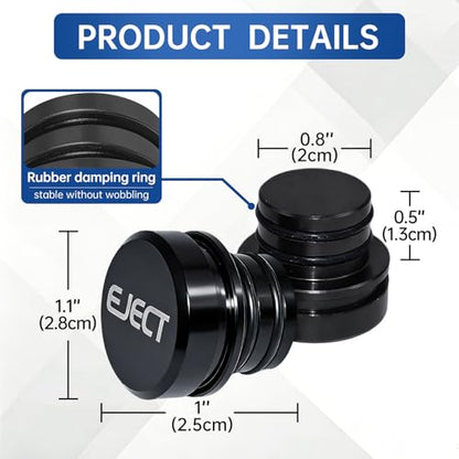 Cigarette Lighter Plug Cover Billet Aluminum Cigarette Lighter Plug, Fits All Vehicles with Standard 12 Volt Power Source Aluminum Dustproof Plug Billet Button Plugs (Black-Eject) - color: Black-eject